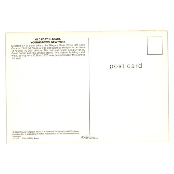 Old Fort Niagara Postcard Aerial View Historic Youngstown NY River Lake Ontario - Picture 2 of 2